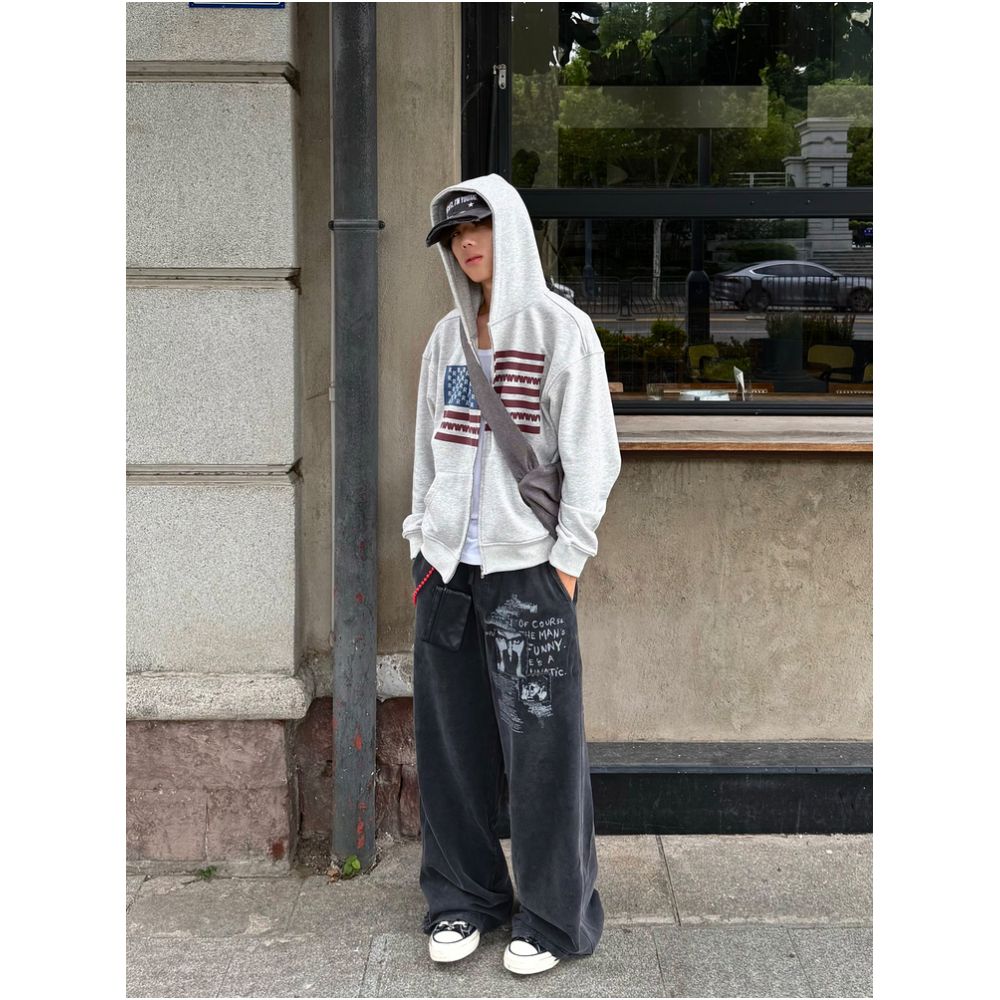 THE CURE VINTAGE WASH BLACK DISTRESSED SWEATPANTS image 4