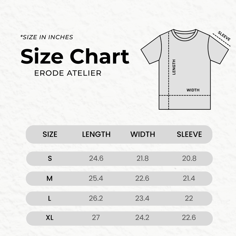 Size chart for RIPPED INK SPLATTER V NECK WAFFLE KNIT
