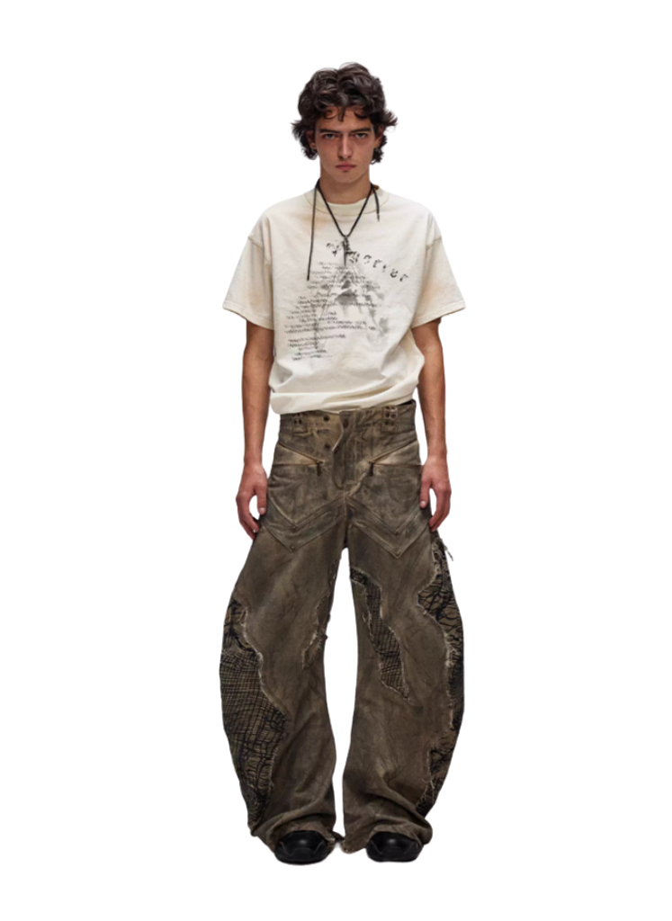 DYSTOPIAN PATCHWORK JEANS