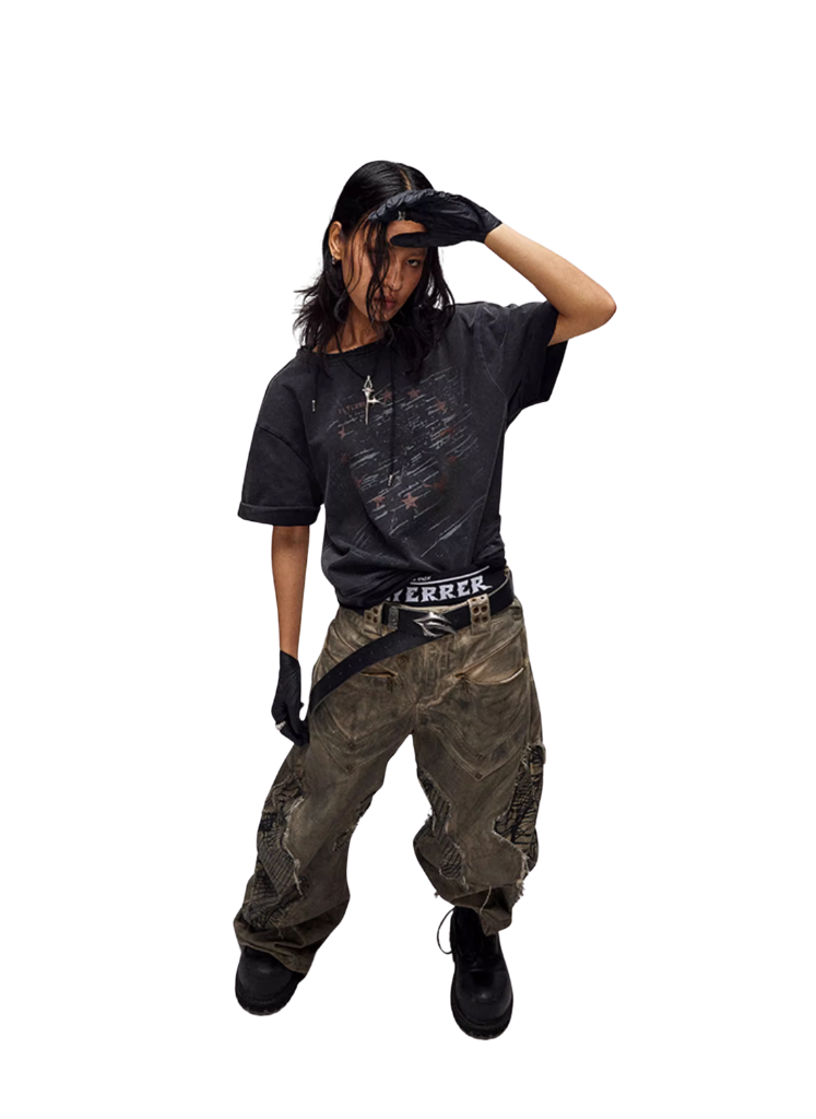 DYSTOPIAN PATCHWORK JEANS