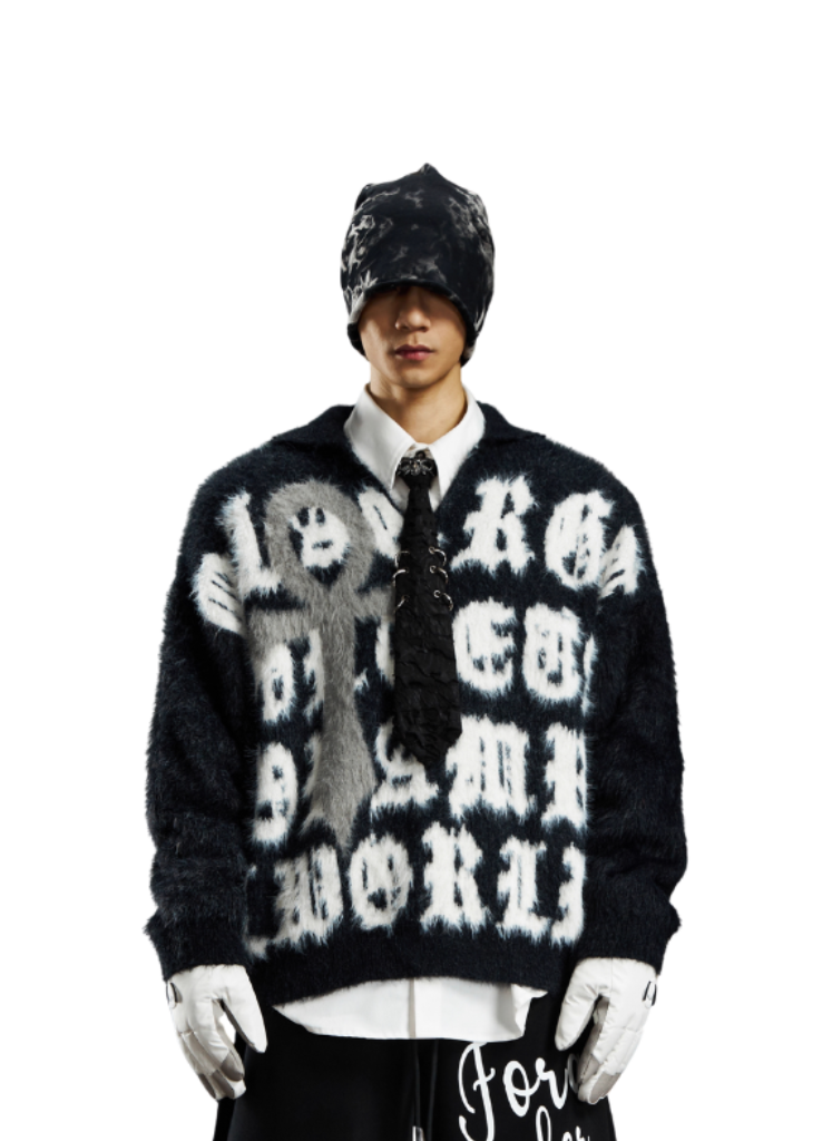 EGYPTIAN CROSS MOHAIR SWEATER