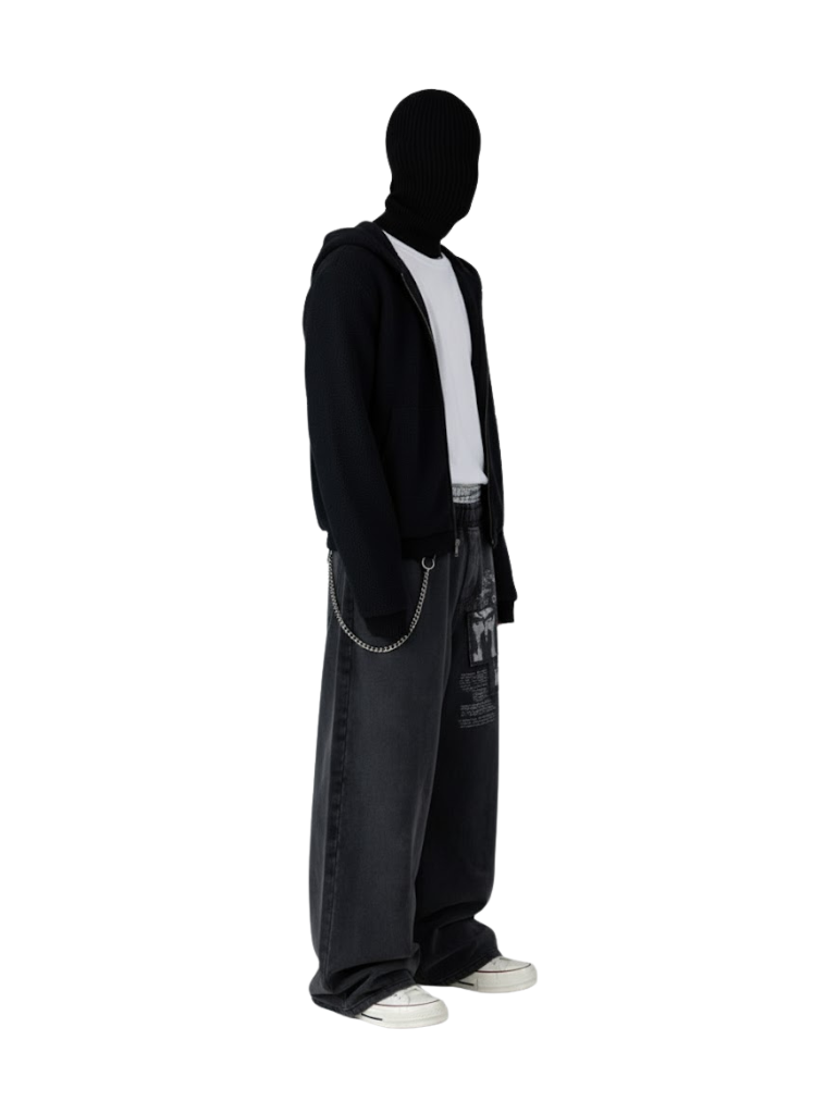 THE CURE VINTAGE WASH BLACK DISTRESSED SWEATPANTS