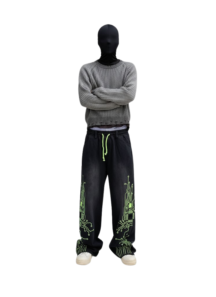 DISTRESSED RAGLAN KNIT SWEATER