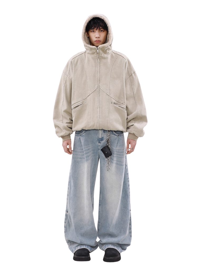 BOXY HEAVYWEIGHT FLEECE COWL NECK HOODIE