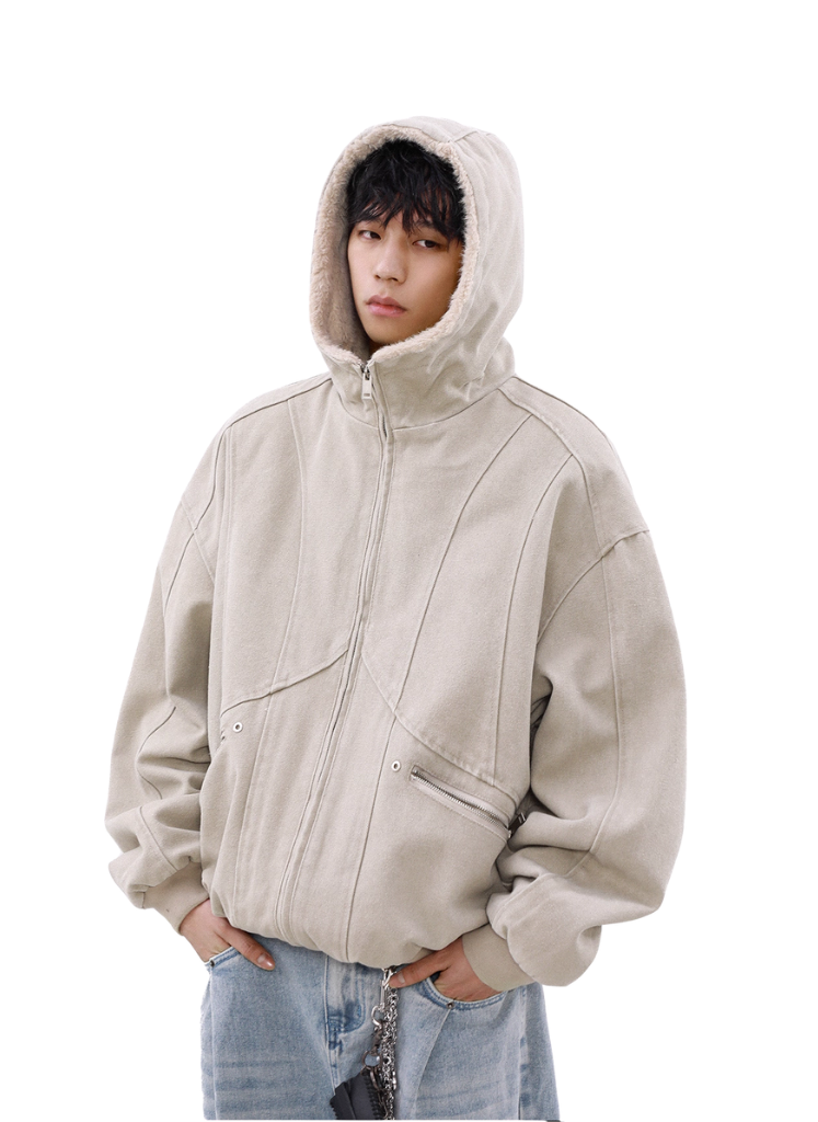 BOXY HEAVYWEIGHT FLEECE COWL NECK HOODIE