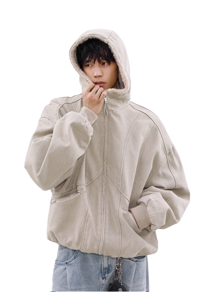 BOXY HEAVYWEIGHT FLEECE COWL NECK HOODIE