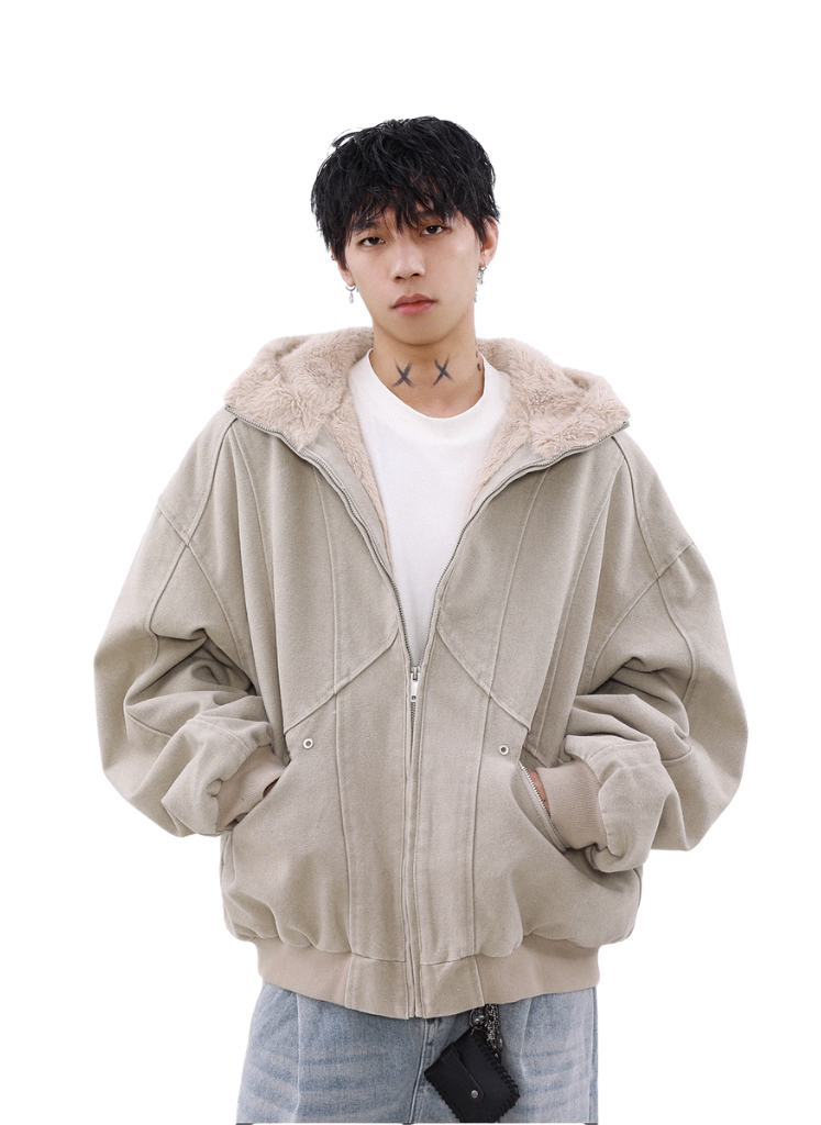 BOXY HEAVYWEIGHT FLEECE COWL NECK HOODIE