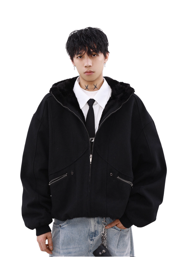 BOXY HEAVYWEIGHT FLEECE COWL NECK HOODIE