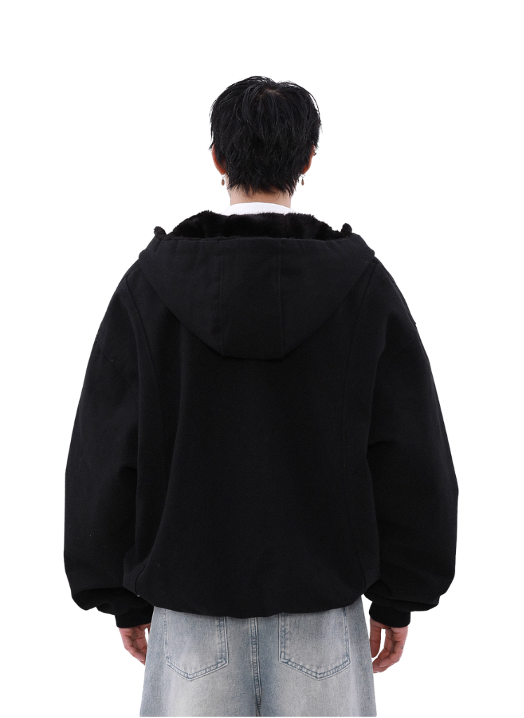 BOXY HEAVYWEIGHT FLEECE COWL NECK HOODIE