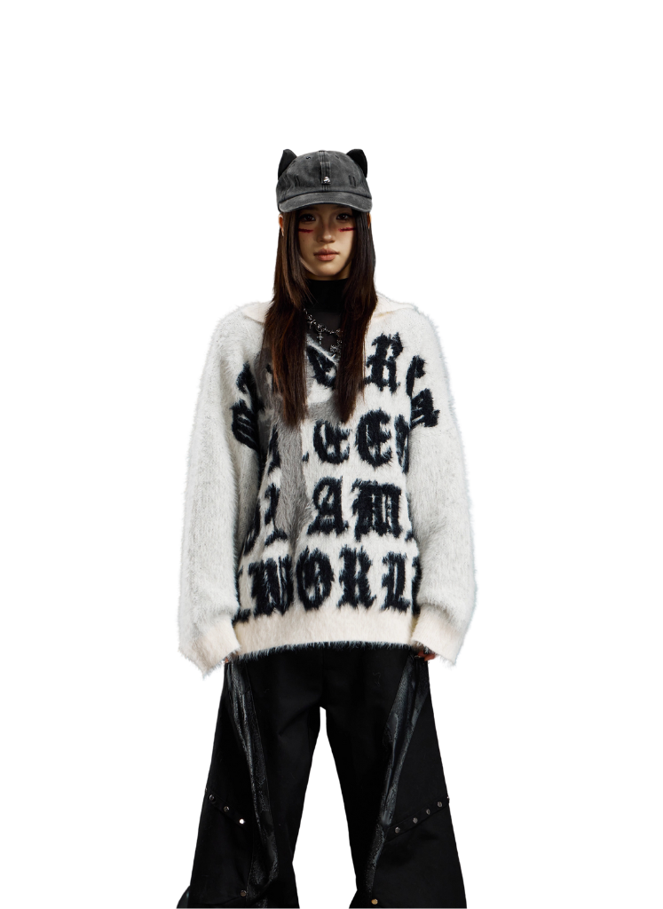 EGYPTIAN CROSS MOHAIR SWEATER