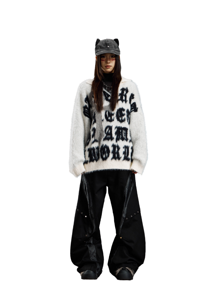 EGYPTIAN CROSS MOHAIR SWEATER