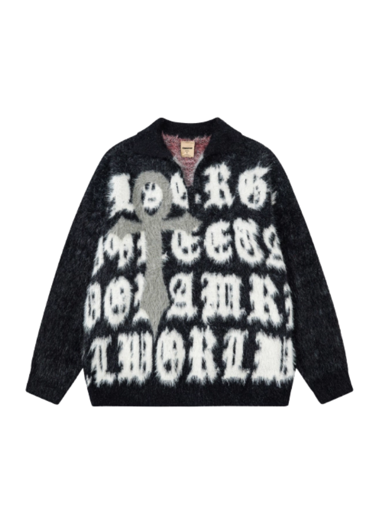 EGYPTIAN CROSS MOHAIR SWEATER