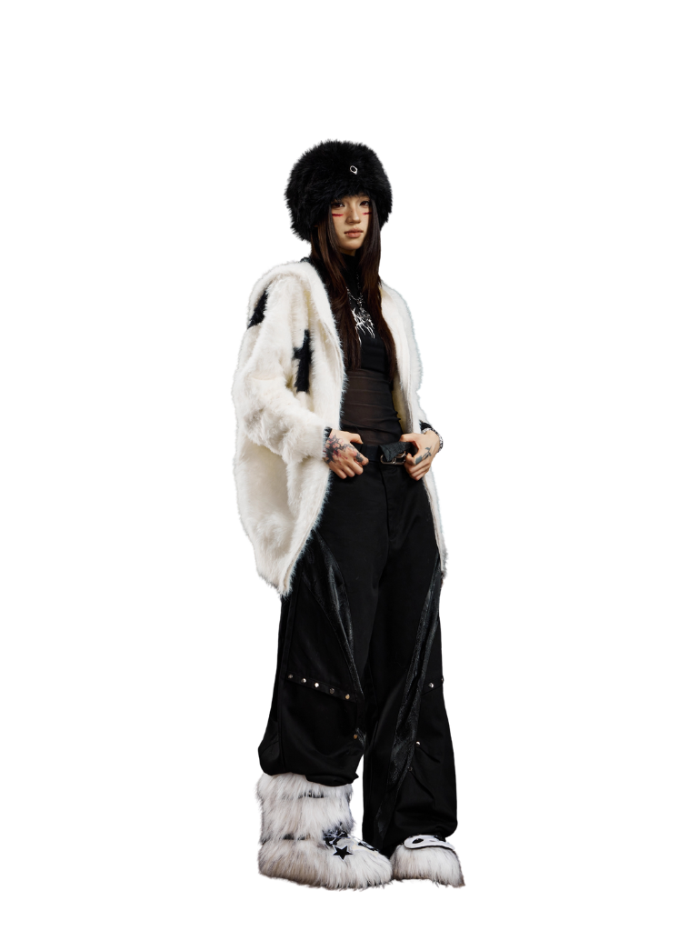 CROSS ZIP UP MOHAIR CARDIGAN