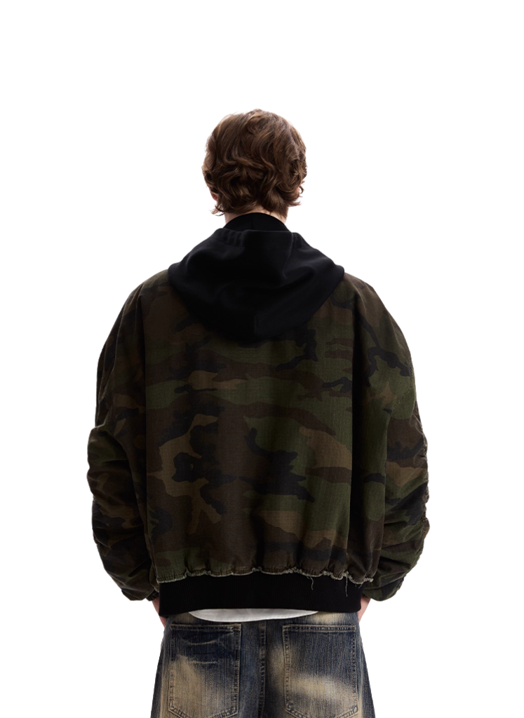 CAMO FIREMAN CLASP BOMBER JACKET