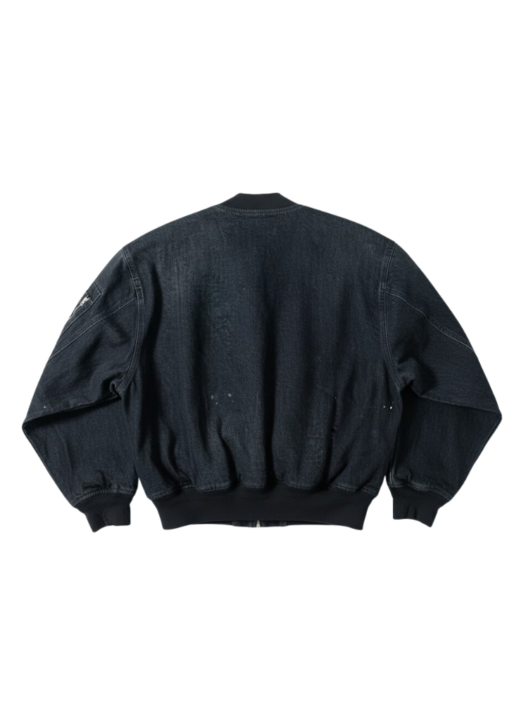 PAINT SPLATTER DENIM BOMBER JACKET